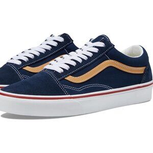 Vans Old Skool Tri-Tone Navy Yellow Men Women Unisex Shoes Sneakers Footwear